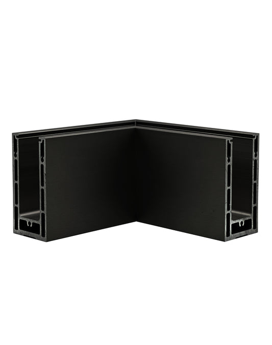 Corner for Anodized Aluminum Glass Channel Black Finish (G1006-COR-BLK)