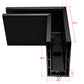 Corner for Anodized Aluminum Glass Channel Black Finish (G1006-COR-BLK)