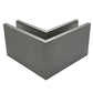 Corner for Anodized Aluminum Glass Channel Brush Finish (G1006-COR-BRS)