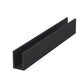 Slim Aluminum Cap Rail for Glass Railing 10 ft long Black Finish (G1012-BLK)