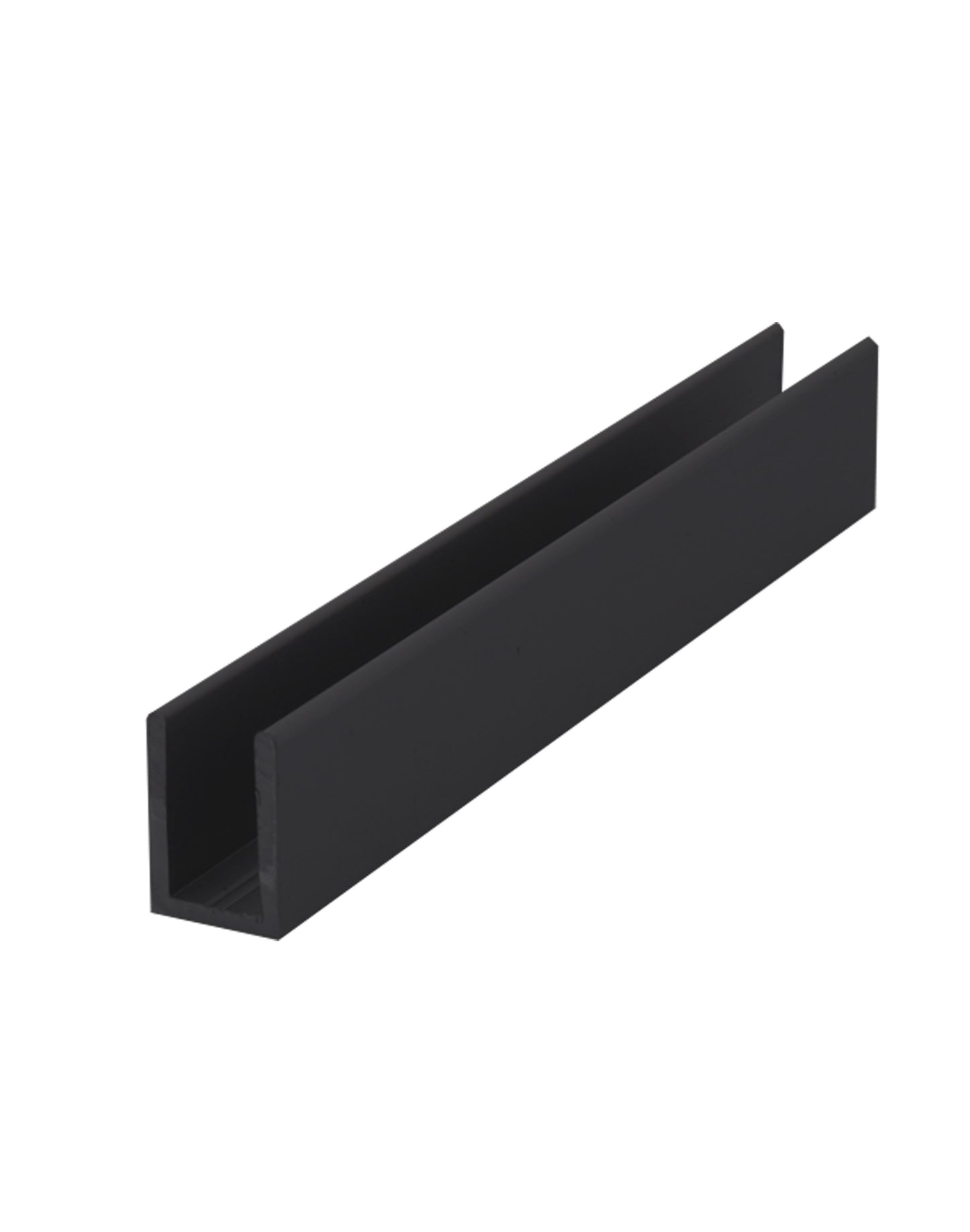 Slim Aluminum Cap Rail for Glass Railing 10 ft long Black Finish (G1012-BLK)