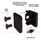 Satin Black 316 Grade Square Flat Post Glass Clamp 2 1/8" x 2 1/8" for 3/8" or 1/2" Glass Satin Finish (G1090-BLK)