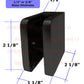 Satin Black 316 Grade Square Flat Post Glass Clamp 2 1/8" x 2 1/8" for 3/8" or 1/2" Glass Satin Finish (G1090-BLK)