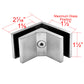 90 Degree 1/2" Glass to Glass Stainless Steel Clamp for Railing  (G1240)